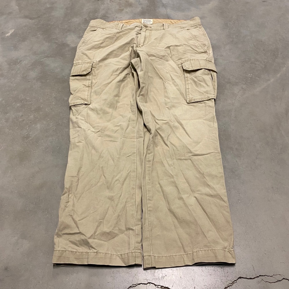 St Johns Bay Mens Cargo Pants Khaki Straight Fit 36x30 Cotton
